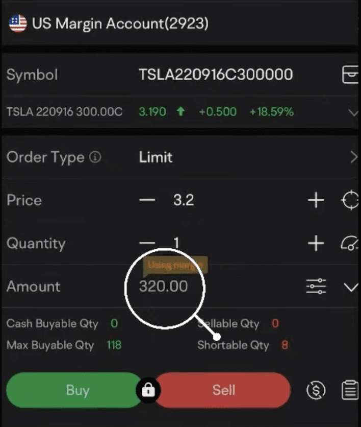 selling call options moomoo