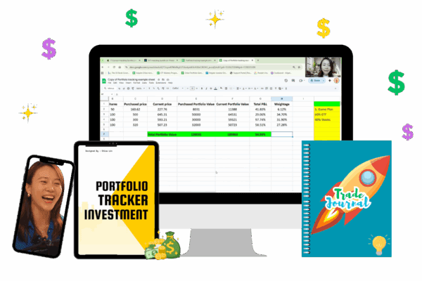 Investment Portfolio Tracker & Trade Journal Bundle